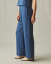 Women's Linen Wide Leg Pant - Marine Navy